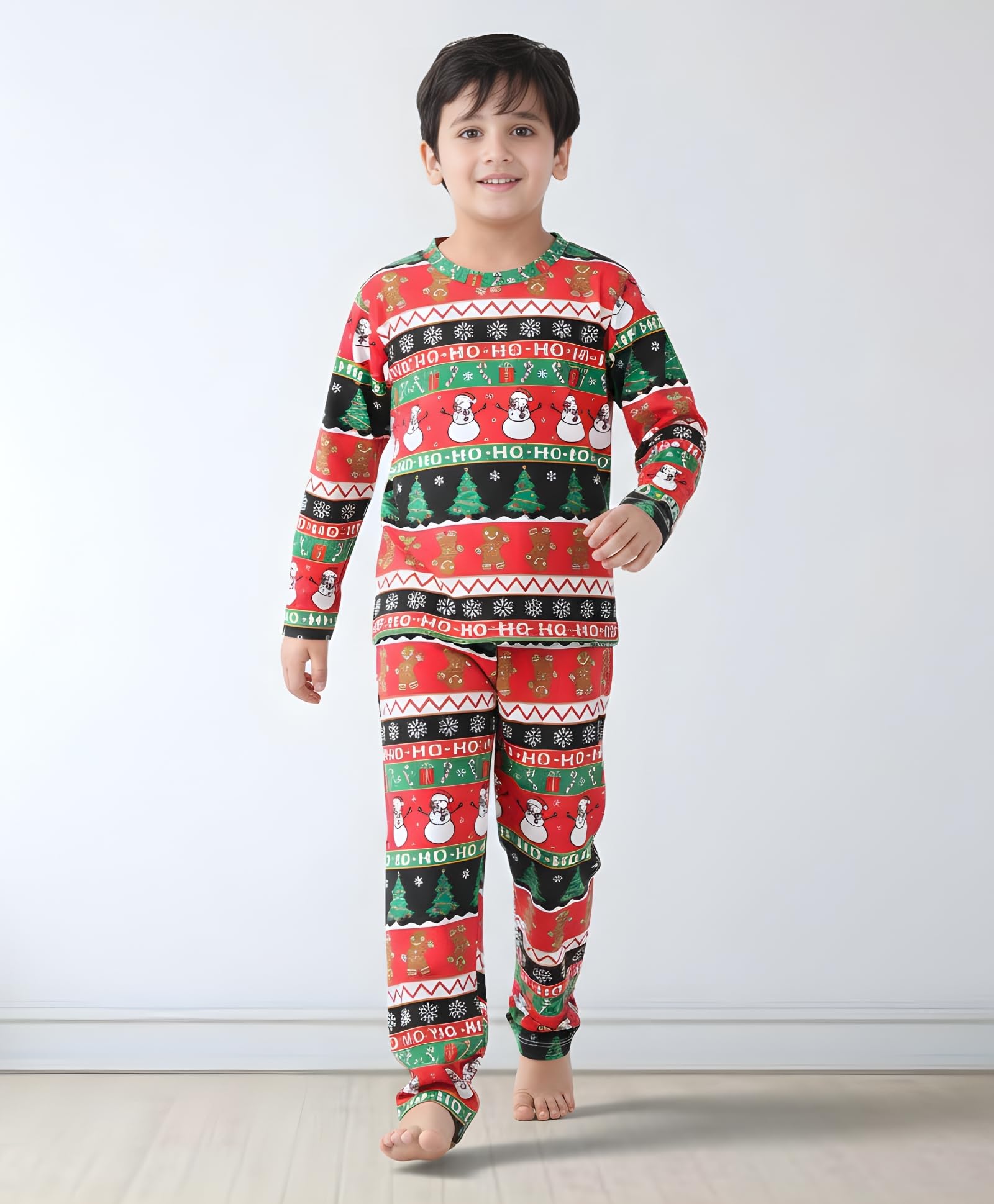 ANTHRILO Christmas RED Long Sleeve Pyjama Set - RED | 9-10 Years - Image 2 thumbnail
