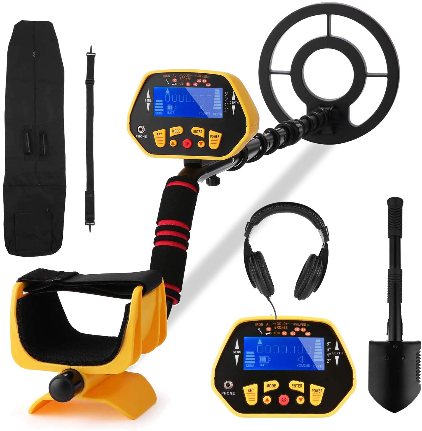 Metal Detector â€“Adjustable Metal Detector for Kids with 8.7" Waterproof Dual Coil, with Pinpoint & Disc & All Metal Mode, Lightweight Design Great for Treasure Hunting Beginners