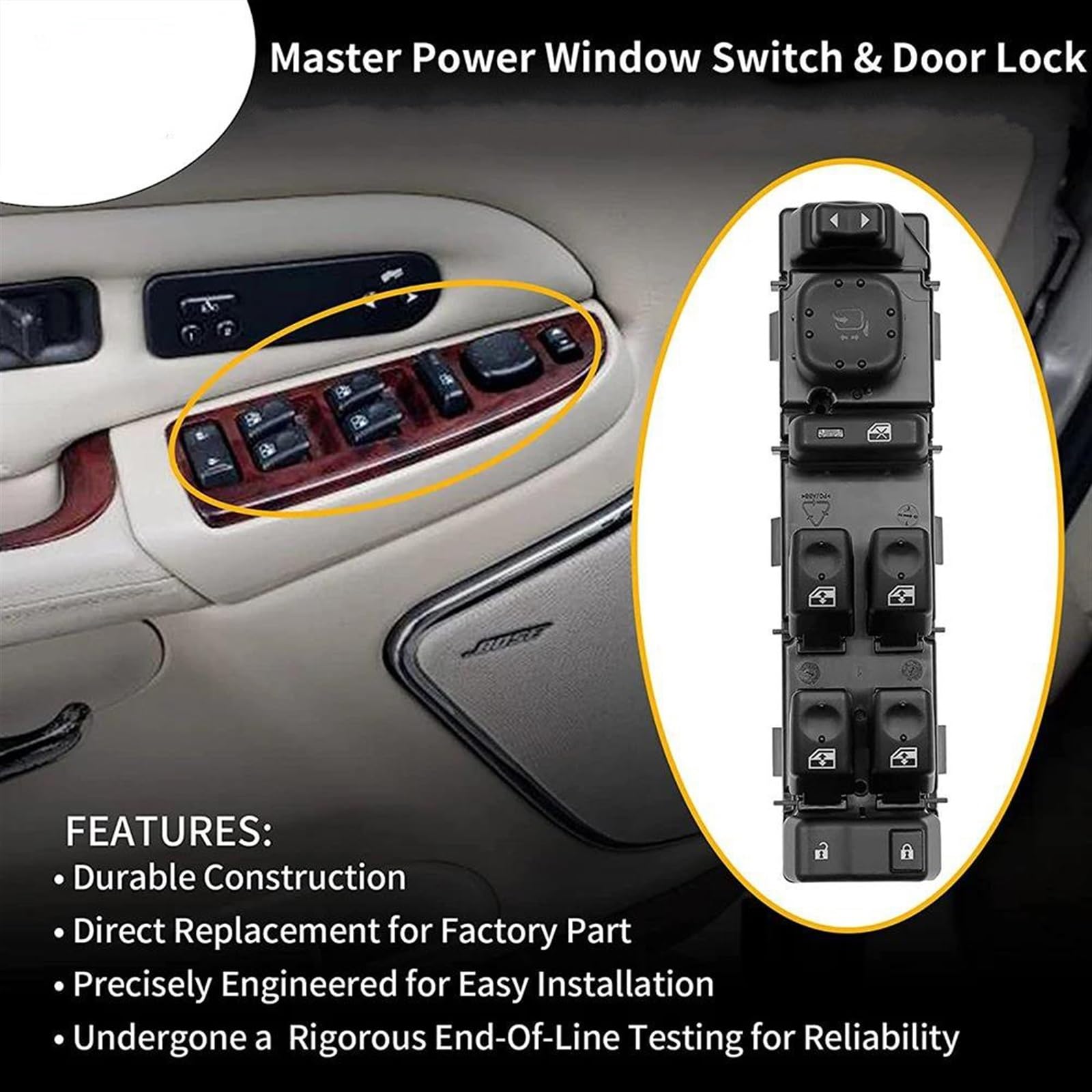 ハマー H2 03-04 社外 ウインドウ コントロール スイッチ 運転席側 