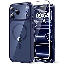 TAURI Cover per iPhone 17 Pro Max con Pellicola in Vetro Temperato,Protezione Completa della Fotocamera,(Compatibile con MagSafe) Magnetica Custodia per Sottile Anticaduta – Blu