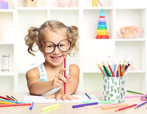 Vista 183 de WAVEYU - Portalápices bonito para escritorio, decoración de escritorio para niñas y mujeres Flor negra