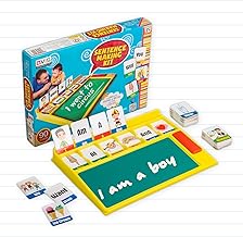 BKDT Marketing Early Education Sentence Making Kit Flash Card Sentence Maker Game with 90 Durable Multicolor Cards and Writing Board - Creative Sentence Maker,Educational Toys Sentence Maker