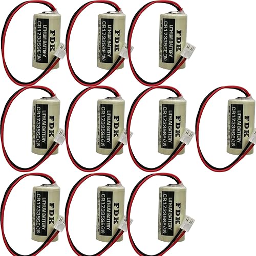 HZH - Batería FDK CR17335SE 3V PLC (enchufe blanco) para Epson Robot Controller RC Series Batería R13B060003 no recargable