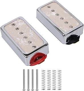 Yibuy 2個入れ 70x38x18mm ベージュパール シングルコイルピックアップ ピックアップブリッジネックセット