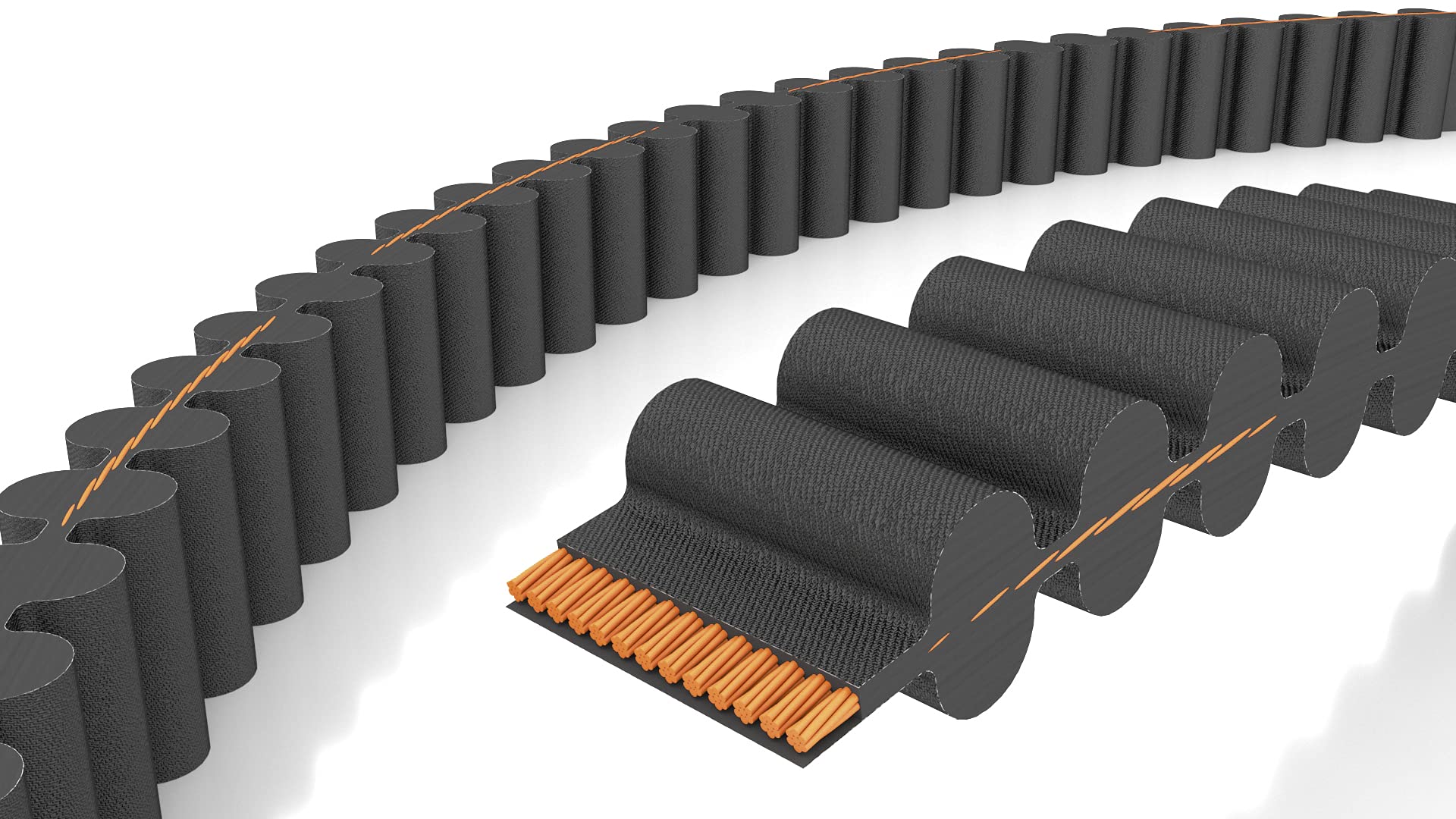 Varibelt VX D1778-14M-55 Double Sided Synchronous Timing Belt, Rubber, Fiber Glass Cord, (Pack of 1)