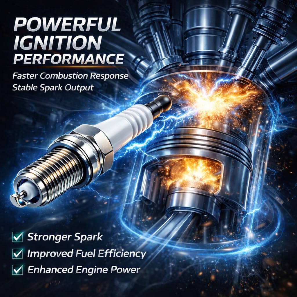 Iridium Spark Plugs 4 Pack | Fit for 2013-2018 Nissan Altima 2.5L, 2014-2020 Nissan Rogue 2.5L | Replaces 94702, DF6H-11A