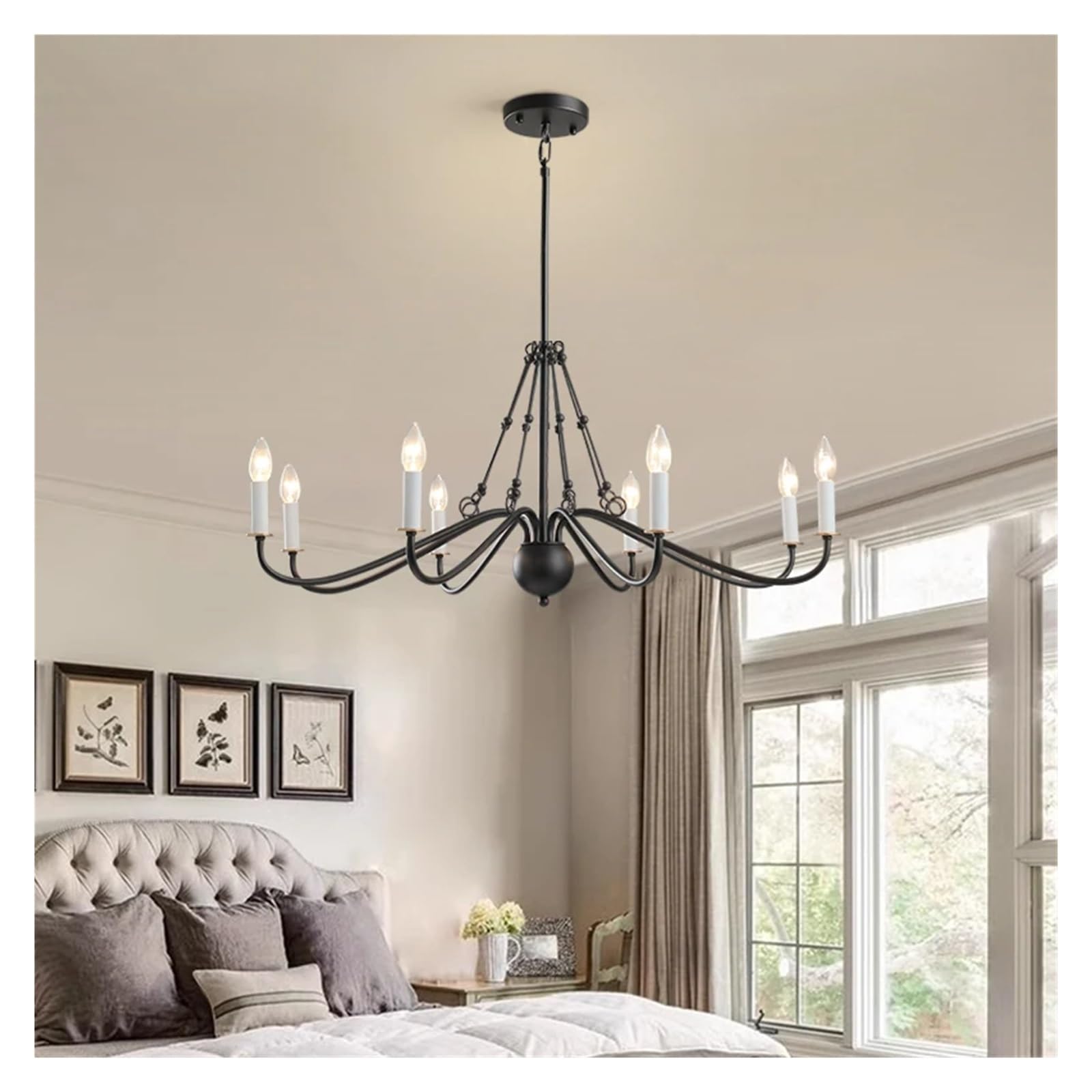 RRJJ V-intage Modern Simple Ceiling Chandeliers Living Room Pendant Light Fixture Dinning Chandeliers Hanging Lamp,Led Ceiling Pendant Lamp