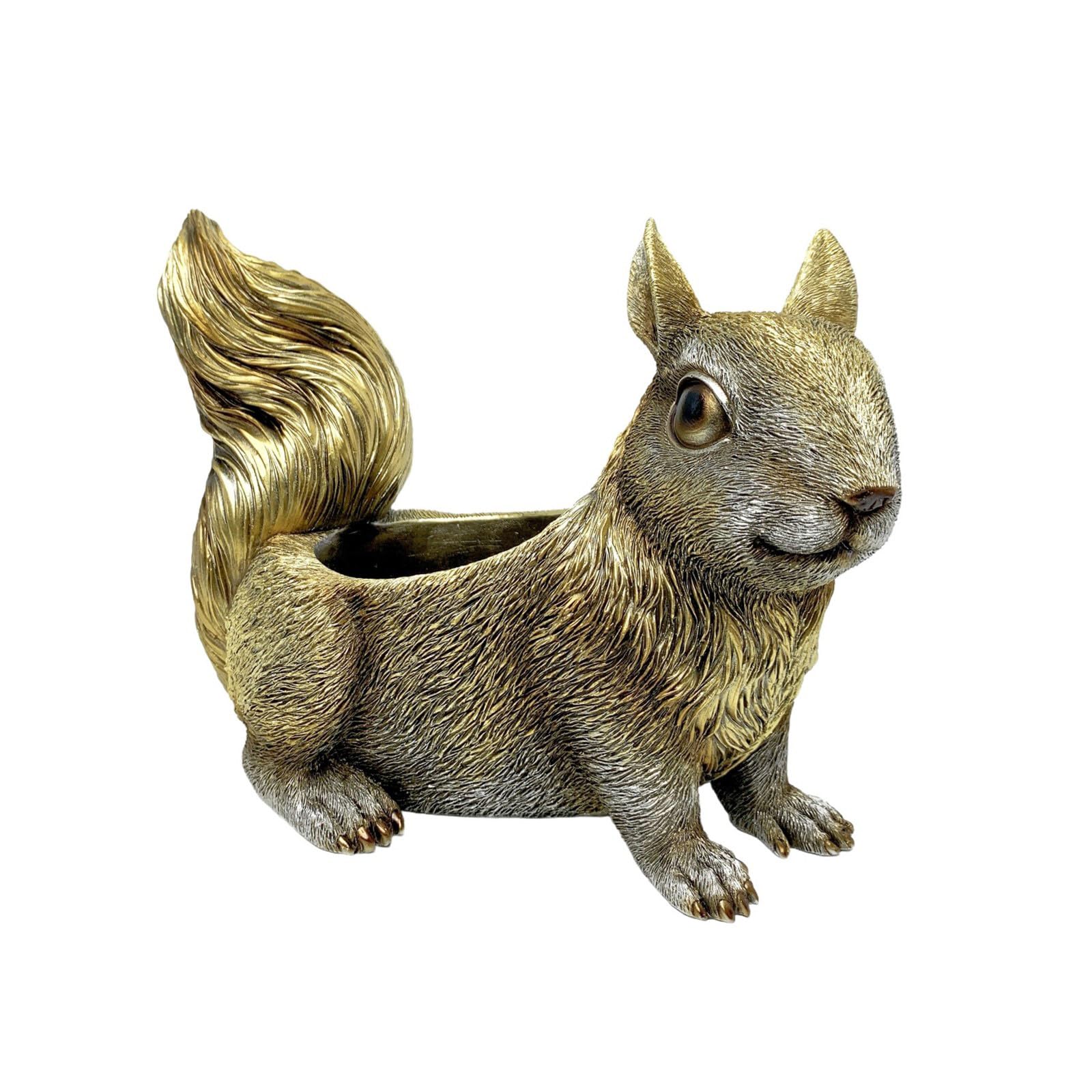Whoasyst Garden Inspired Squirrel Statue Shaped Resin Organiser for Tabletop Decoration Housewarming Birthday Kitchen Organiser