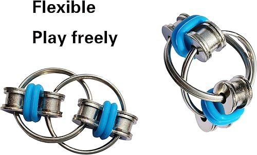 Miniatura 3 de Paquete de 6 juguetes para aliviar el estrés y la ansiedad, cadena giratoria, malla de mármol, pistas locas