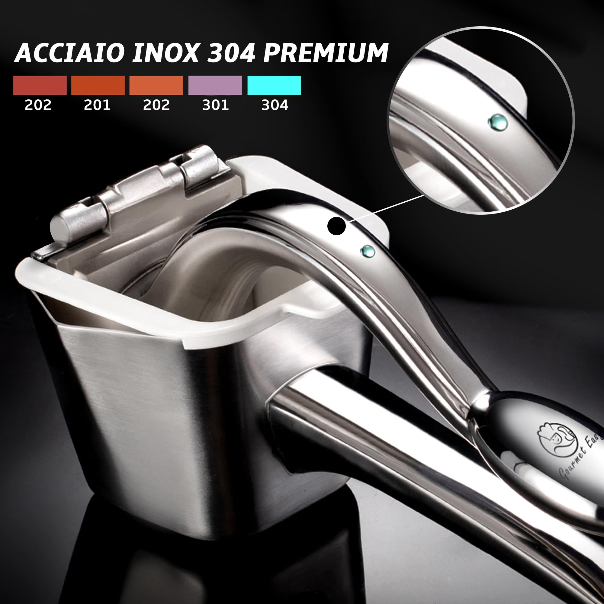 Spremiagrumi manuale in Acciaio Inox di qualità Premium | Professionale Spremi lime per frutti grandi | Con impugnatura ergonomica | Spremi limone on 5 anni di garanzia