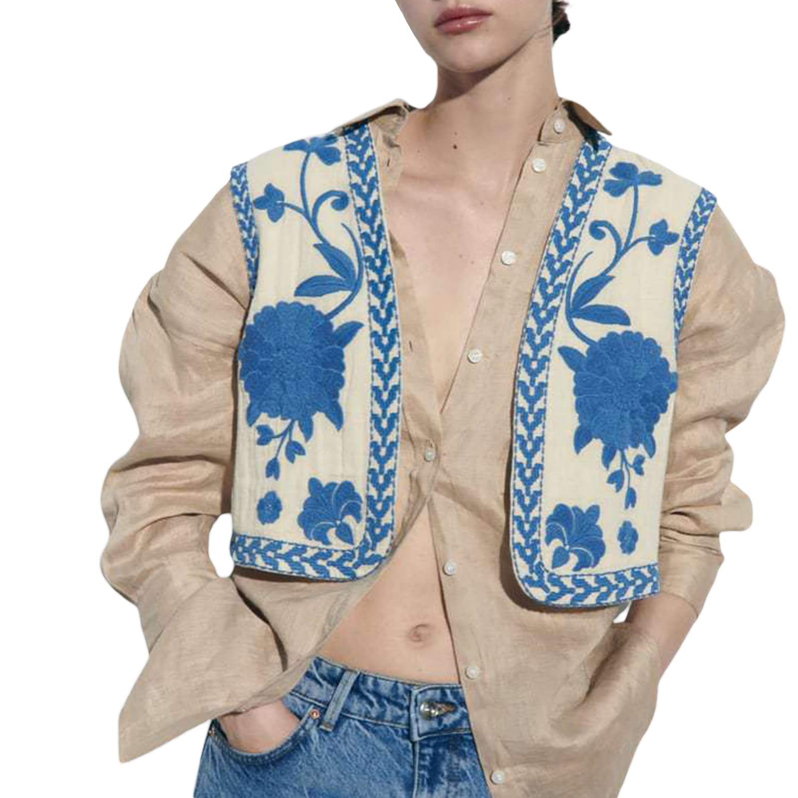 Bordado Chaleco Tejano Mujer Chaleco De Cowgirl Con Flecos Y