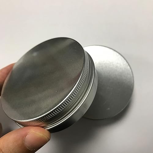 Miniatura 6 de Paquete de 24 latas redondas de aluminio con tapa de rosca (2 onzas2.0fl oz), recipientes de metal con tapa de rosca para bálsamo labial,