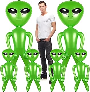 Giant Inflatable Alien Jumbo Alien Green Alien Inflate Toy Blow Up Alien for Party Decorations Alien Theme Party Birthday Halloween Easter Christmas