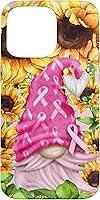 Vista 31 de Funny Breast Cancer Sunflower For Women Cute Pink Gnome Case for iPhone 16