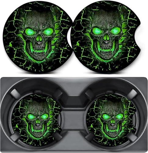 Miniatura 36 de Paquete de 2 posavasos de automóvil para portavasos de automóvil, con bandera de bala, alfombrilla de goma antideslizante de tamaño universal de 12