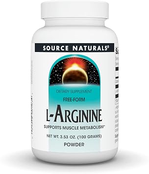 Source Naturals L-Arginine, Free Form, Supports Muscle Metabolism* - 3.53 oz. 100 Grams - Powder