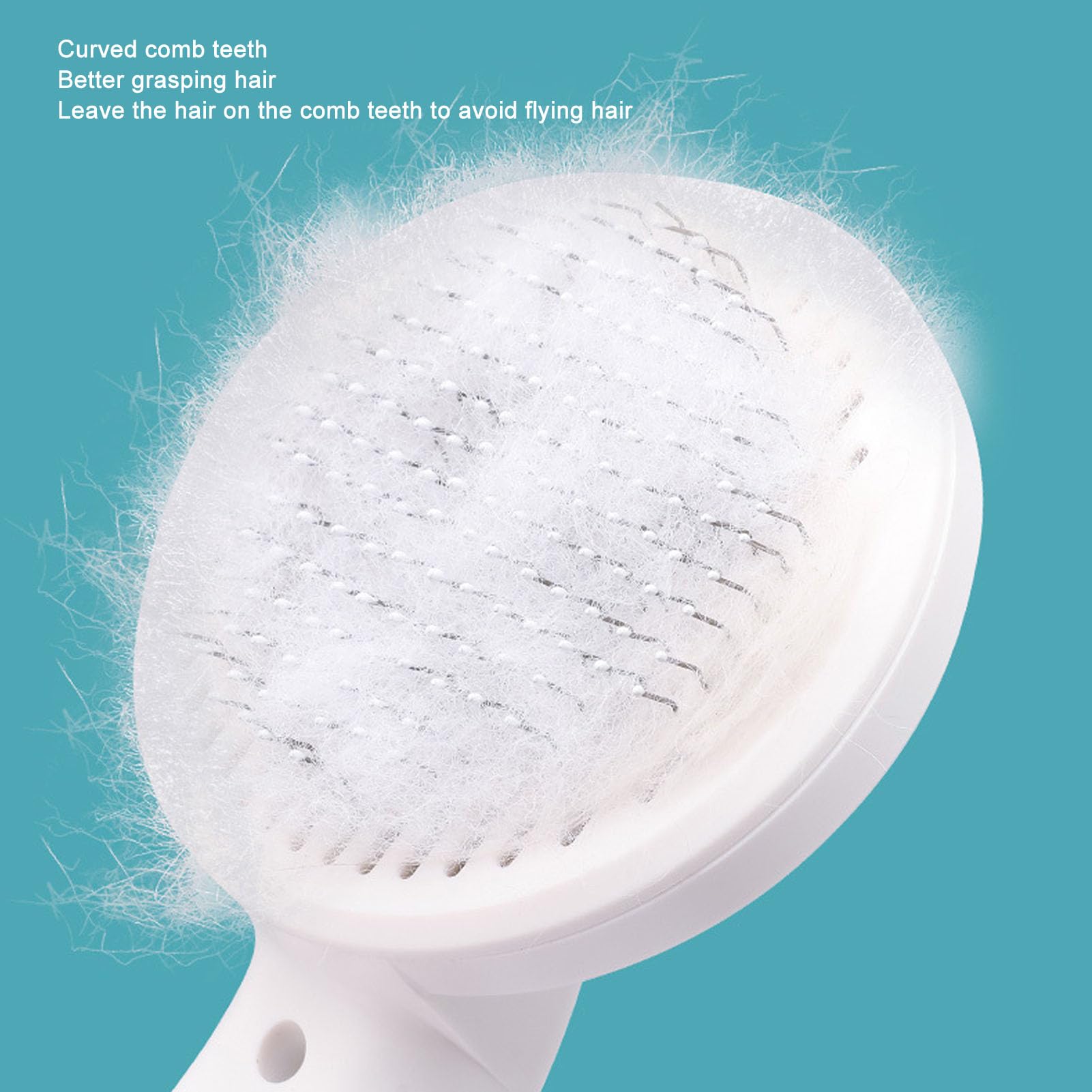 Masyrt Dog Cat Grooming Bursh Kit Pet Slicker Brush 2 in 1 Detangling Self Cleaning Floating Hair Removal Pet Grooming Comb with Nail Grinder for Cat Roseate