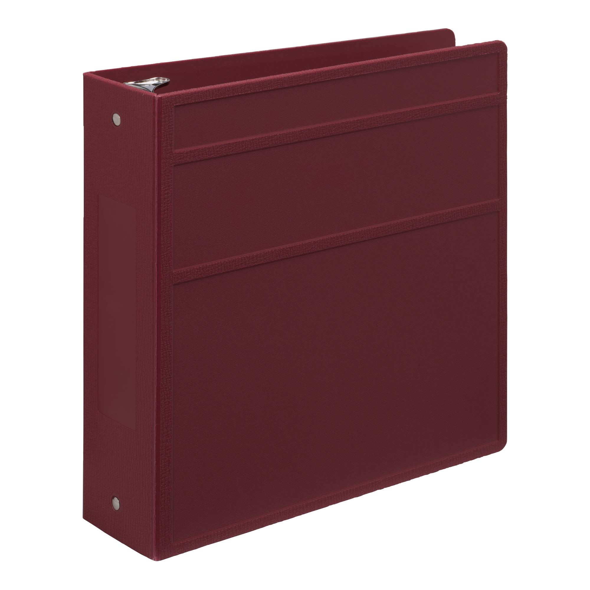 Carstens 3-Inch Heavy Duty 3-Ring Binder - Side Opening, Wine, Durable Plastic, Precision No-Gap Rings, Waterproof Cover, No Pockets, Holds 400 US Letter Sheets, BPA-Free, Made in USA (1743-3R) โ image 1