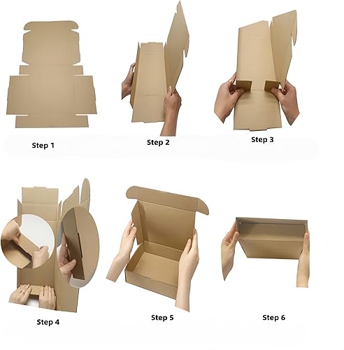 Miniatura 6 de Cajas pequeñas de cartón corrugado de 6 x 6 x 2 pulgadas, caja de correo de cartón reciclable para almacenamiento y envío, paquete de 20