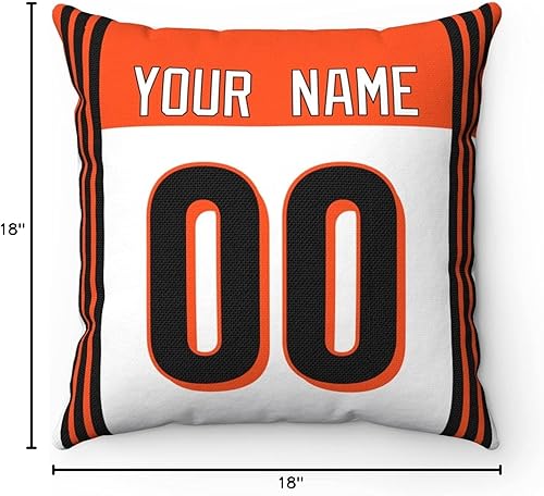 Miniatura 111 de ANTKING 2 paquetes de almohadas personalizadas con cualquier nombre y número para hombres, mujeres y niños Para Cincinnati