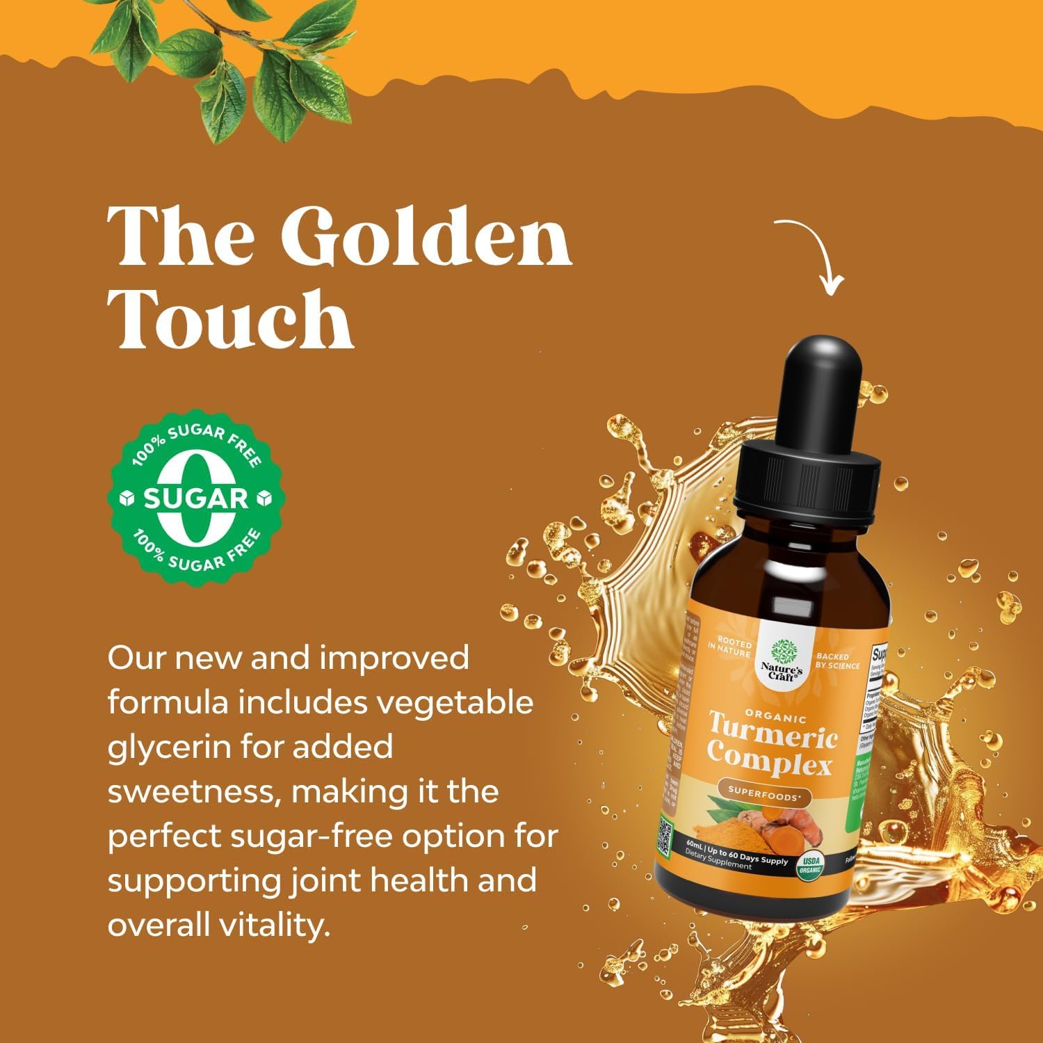 Organic Turmeric Drops for Adults - Movement Support - Sugar Free - 2 FlOz — Amazon image 2
