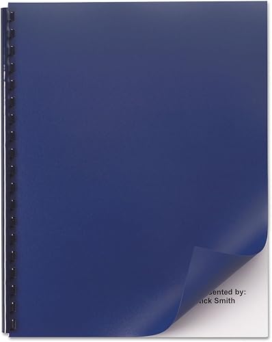 Swingline GBC 2514494 - Juego de 50 cubiertas para sistema de encuadernación de plástico opaco, 11 x 8-12, color azul marino