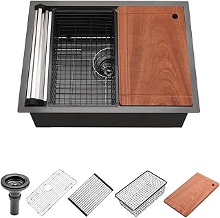 23 Inch Black Stainless Steel Undermount Kitc...,