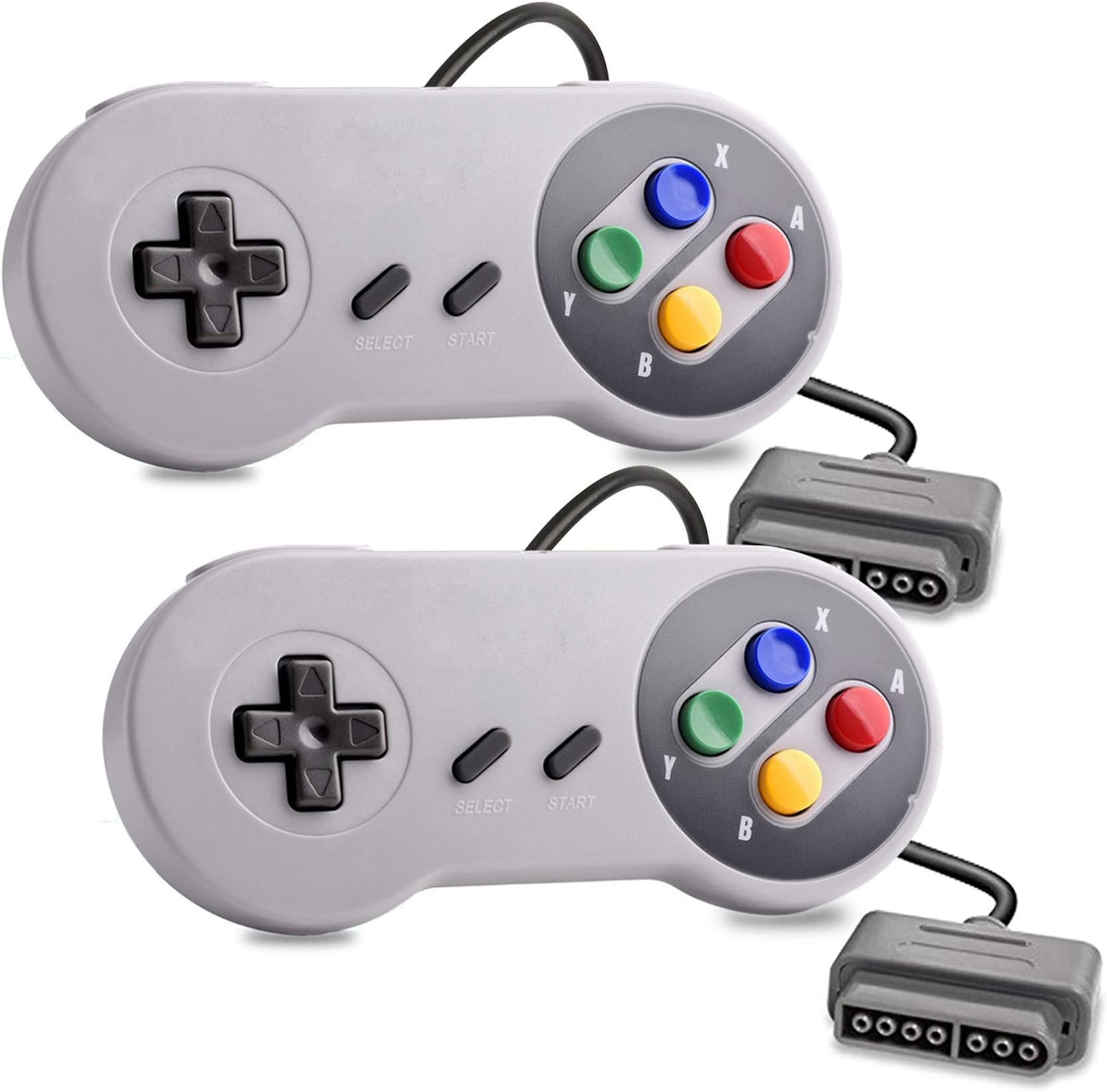SNES USB Controller, YUMQUA 2 X Retro Super Classic Controller for Windows PC Mac Gamepad