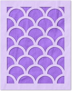 Stencil Stop Fish Scale Scallop Stencil - Reusable for DIY Projects, Painting, Drawing, Crafts - 14 Mil Mylar Plastic (9 x 12 inches)