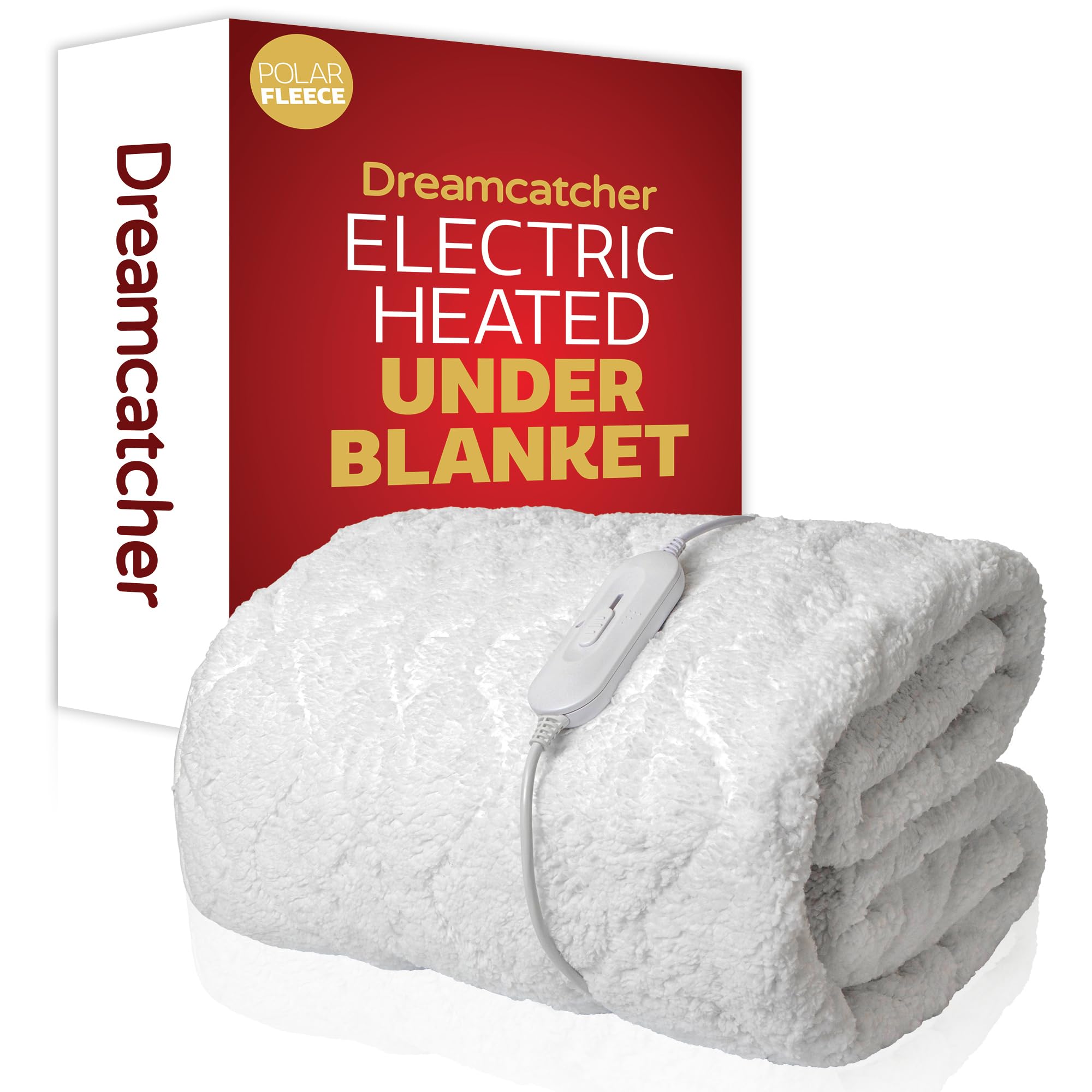 Dreamcatcher Single Electric Blanket 190 x 90cm, Soft Fleece Polyester Electric Blanket Fi...