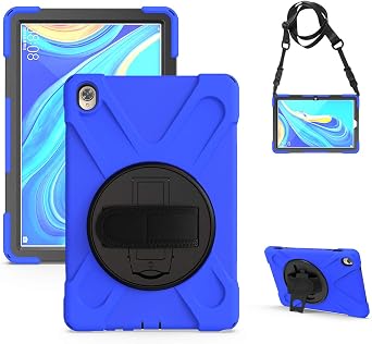 for Huawei Mediapad M6 10.8 inch 2019 Case,Three-in-one Shatter-Resistant Shell, Drop-Proof, Dust-Proof, Shock-Proof,360 Degree Rotating Multi-Function Grip Bracket