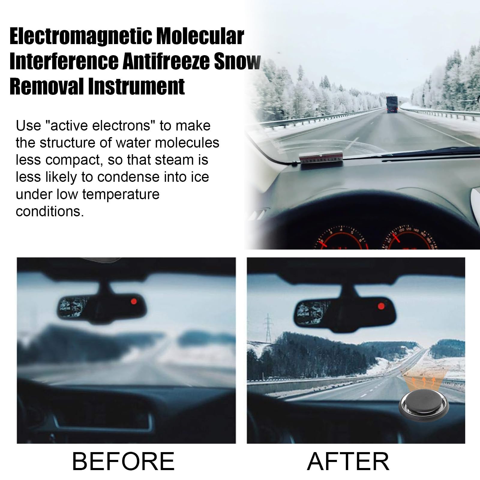 Dégivreur électromagnétique Pour Voiture - Chauffage Sans Fil, Fond Glace Et Neige Rapidement - 3