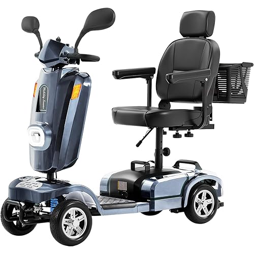 16-32 Miles Long Range Heavy Duty Mobility Scooter for Adults & Seniors, 500/1000W & 400/500LBS Capacity Power Electric Wheelchair w/Off-Road Absorber,10/13" Tires, Windbreak Plate Design
