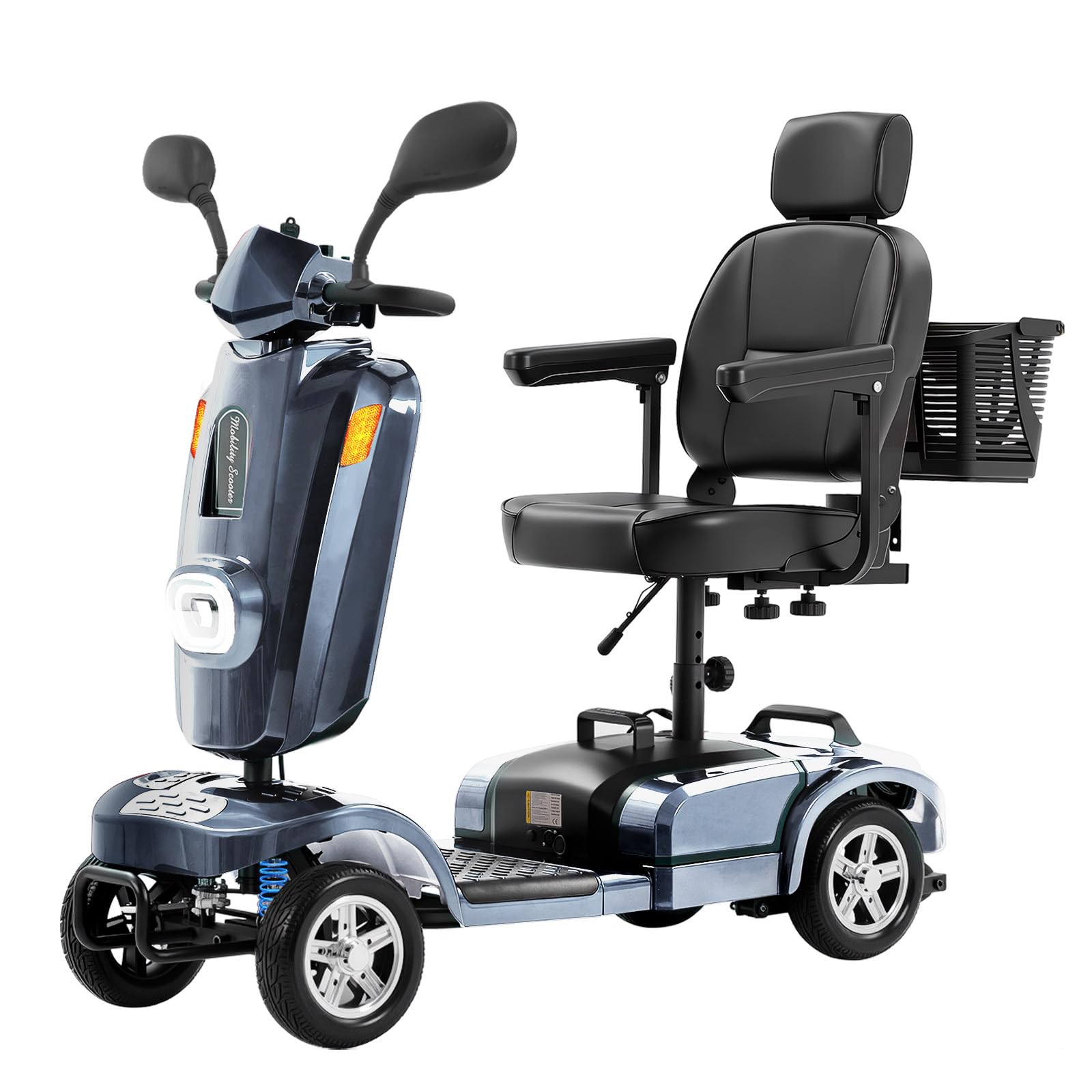 Ecomobi 16-32 Miles Long Range Heavy Duty Mobility Scooter for Adults & Seniors, 500/1000W & 400/500LBS Capacity Power Electric Wheelchair w/Off-Road