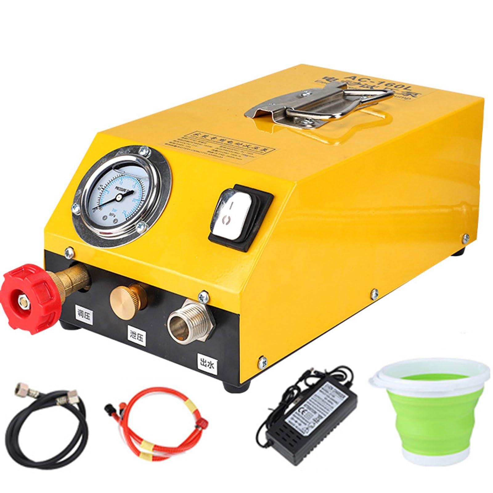 XNXYSMKJ Electric Hydraulic Pressure Test Pump,Hydraulic Water Pressure Test Pump,Water Leakage Test Pump for Plumbing,Adjustable Pressure,Water Pipe Line Installation (20kg)