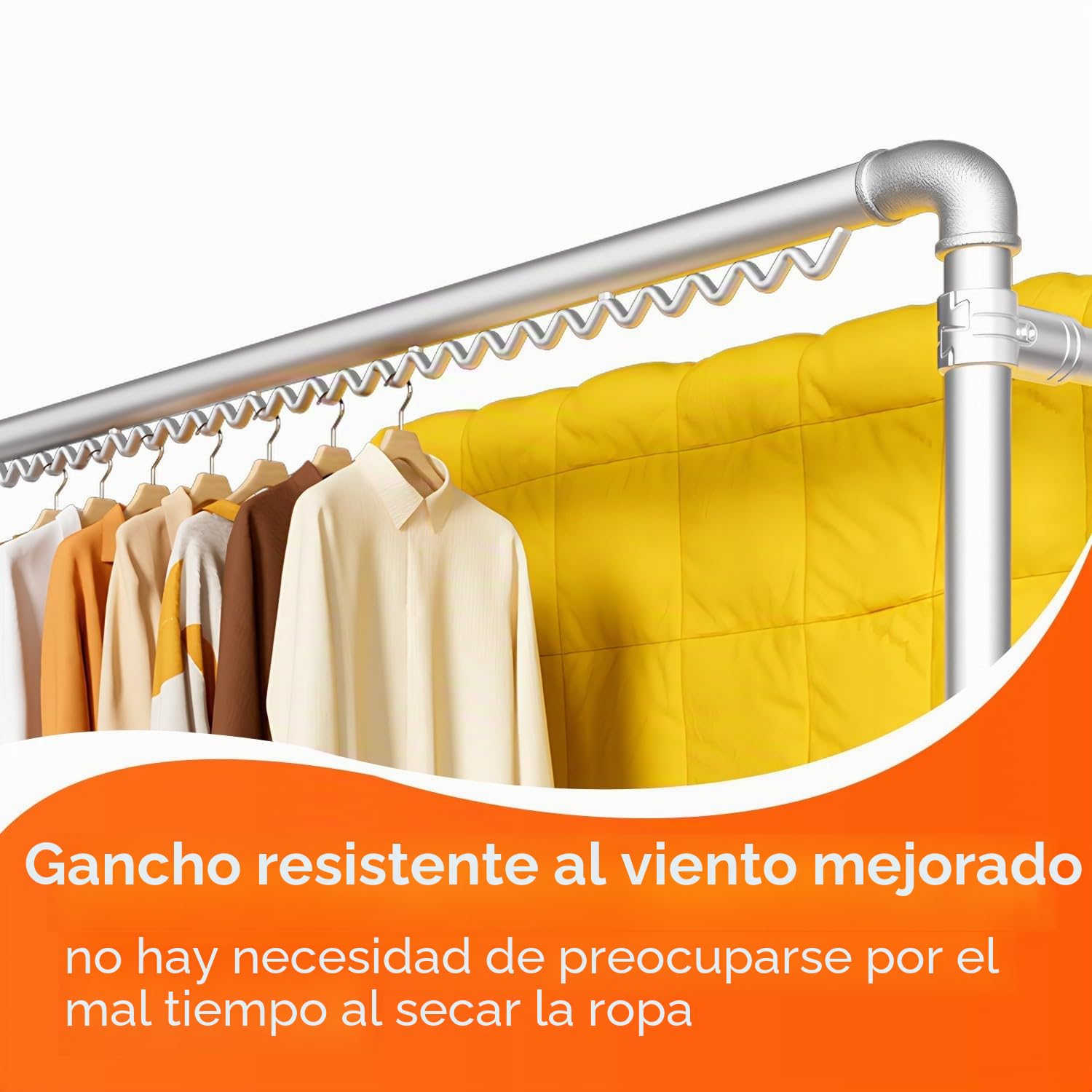Perchero Burro Ropa Resistente, Perchero con Ruedas, Perchero Burro Doble con Zapatero, Burro Ropa con Gancho, Máx. Capacidad de Carga 400 kg, para Tienda de Ropa Lavandería Patio
