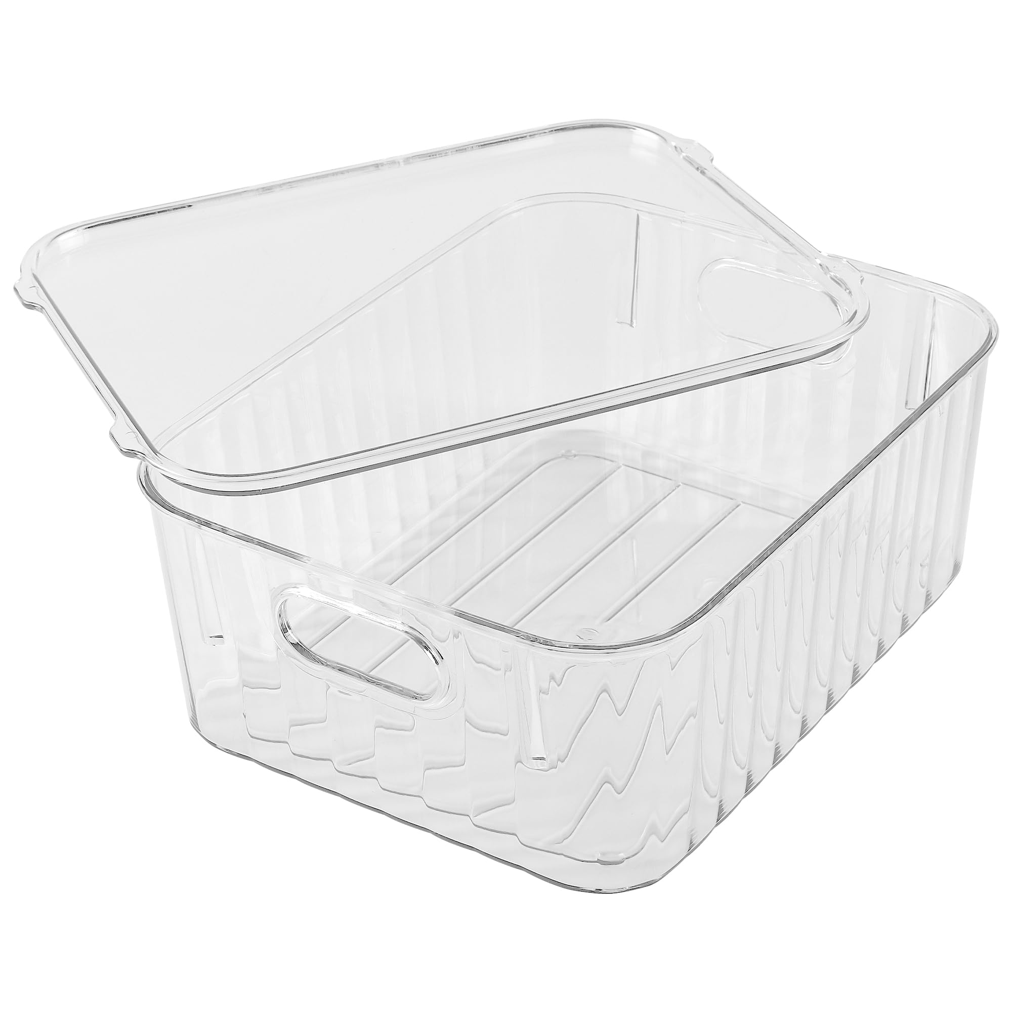 Set di 5 Scatole Trasparenti con Coperchio, 27 x 21 x 10,3 cm