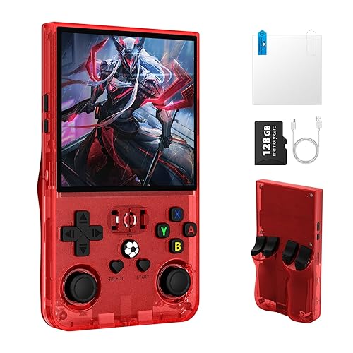 R36MAX Retro Handheld Gaming Console, Built-in 22,000+ Classic Games, Open