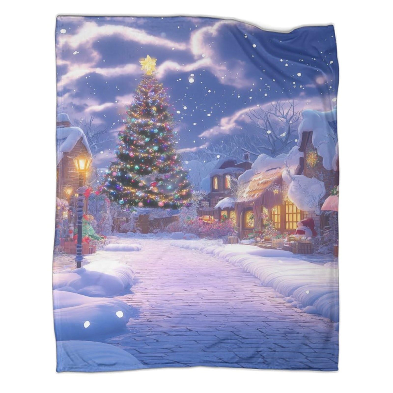 Couverture arbre de Noël pour des soirées cocooning au salon ou en voyage