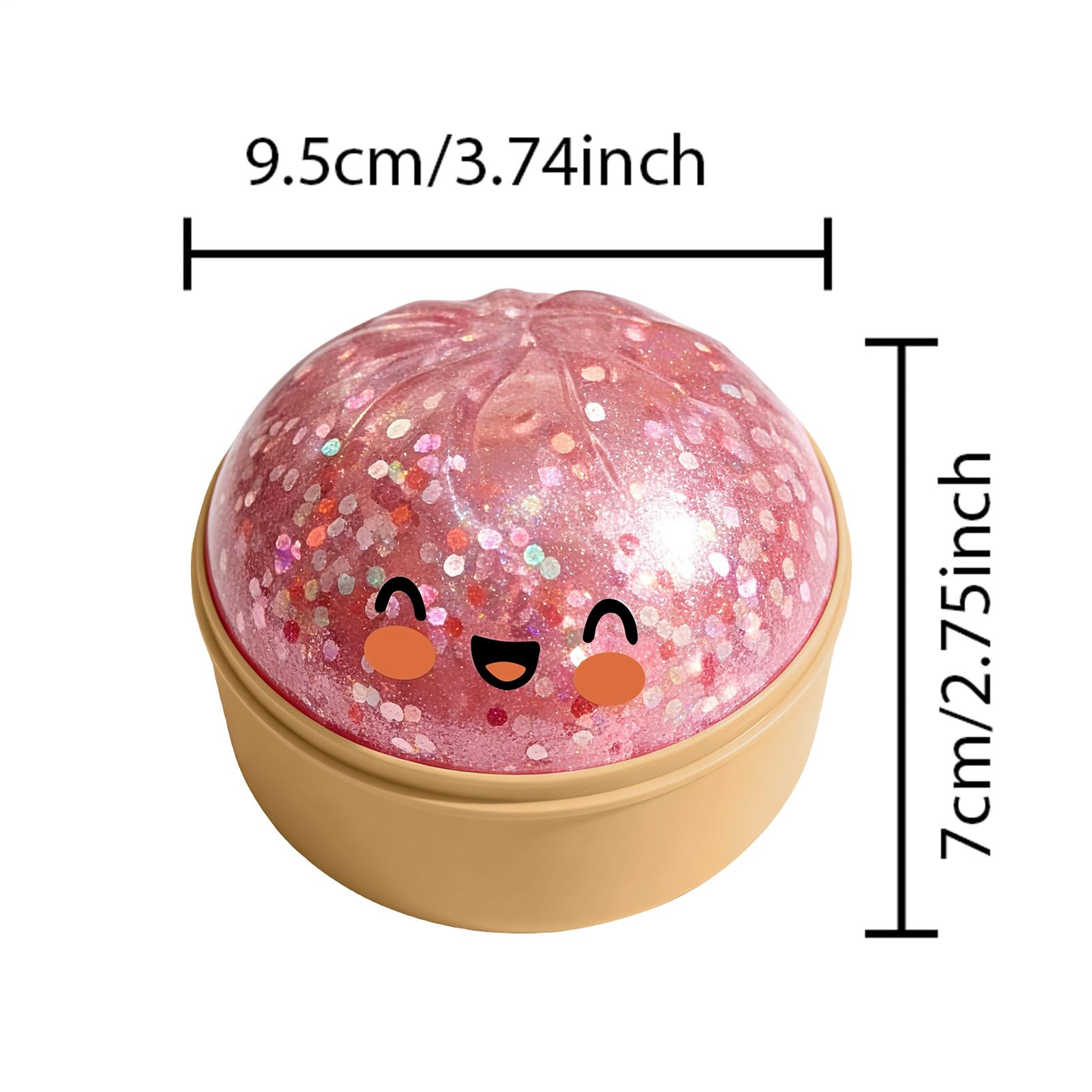 Genérico 2PCS Glitter Dumpling Squishy, mystery1 Dumpling Squishy Box original1, Fidget Toy, Soft Squeeze Dough — view 2