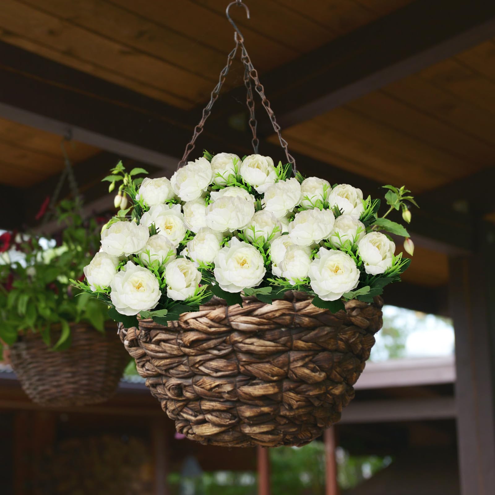 astylishome Faux Flowers 24 Bunches Artificial Peony Flower Outdoor Real Touch for Wedding Home Table Party Window Decoration DIY Floral Arrangements Decor 0808 - Image 4
