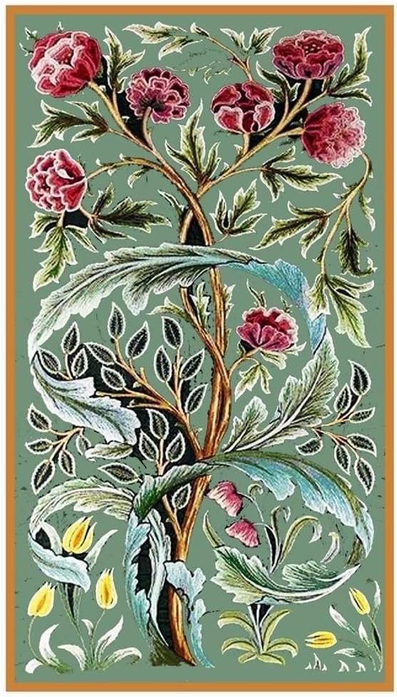 Orenco Originals William Morris Oak Roses Design Counted Cross Stitch Pattern