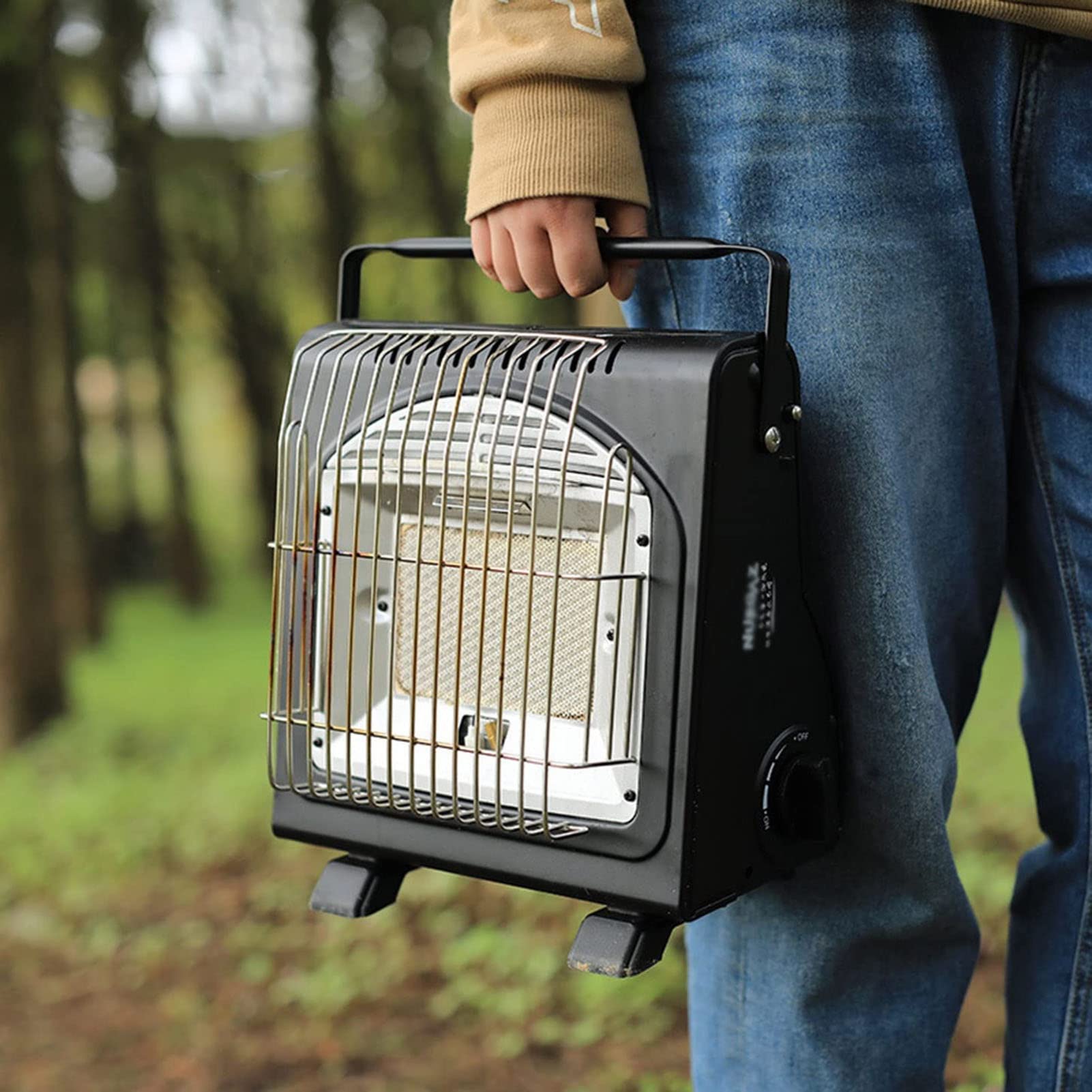 Gas Heater with Handle, 2-in-1 Portable Butane Gas Heater, Camping Tent  Heater, Gas Heater, Outdoor Kitchen, Small Grill Oven : Amazon.co.uk: Garden