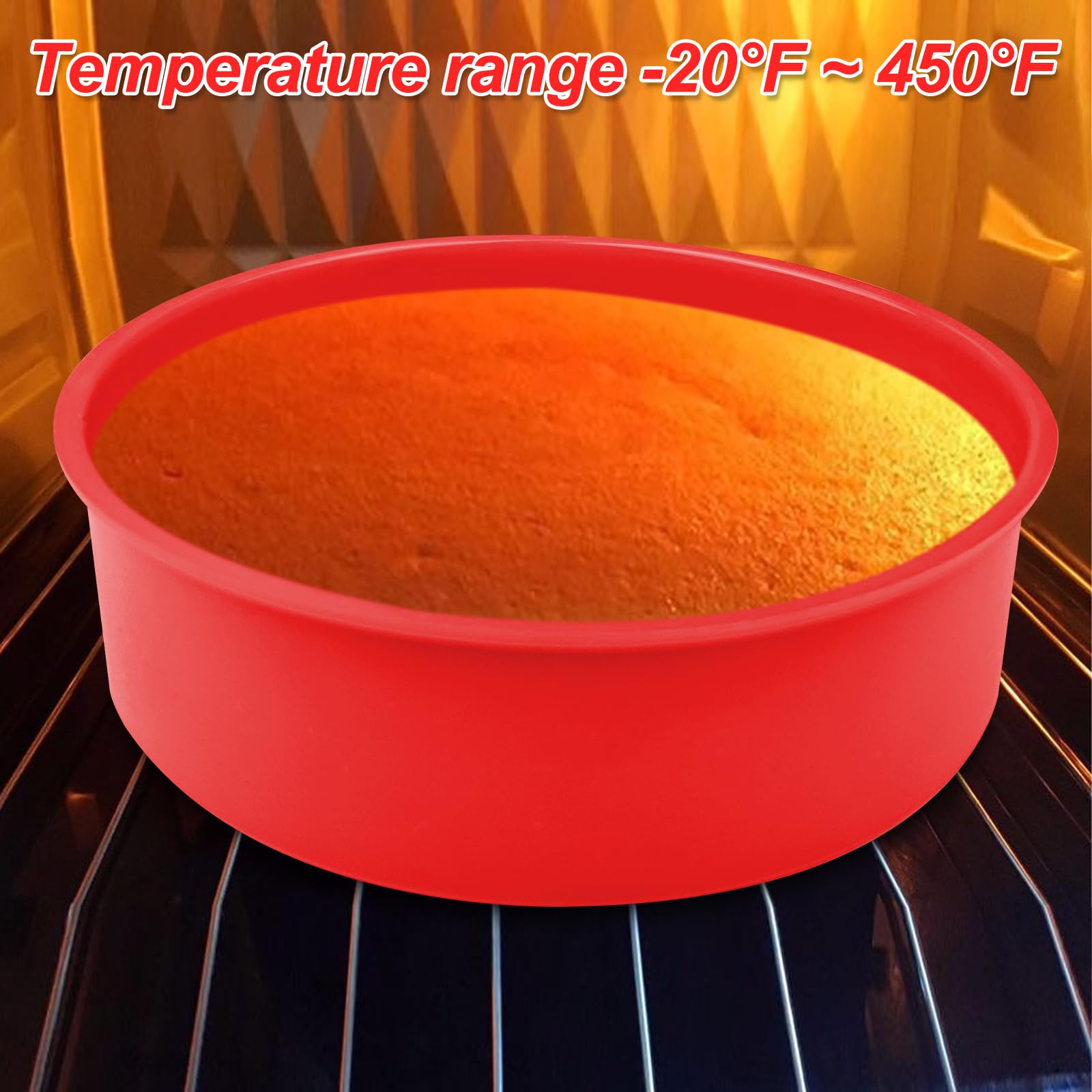 Traxenta Moldes Reposteria Silicona, Molde de Bizcocho Redondos para Tartas, Mousse Horno Reposteria, Moule à Gâteau Rond en Silicone, Adecuado para Tarta de Queso, Tarta de Cumpleaños
