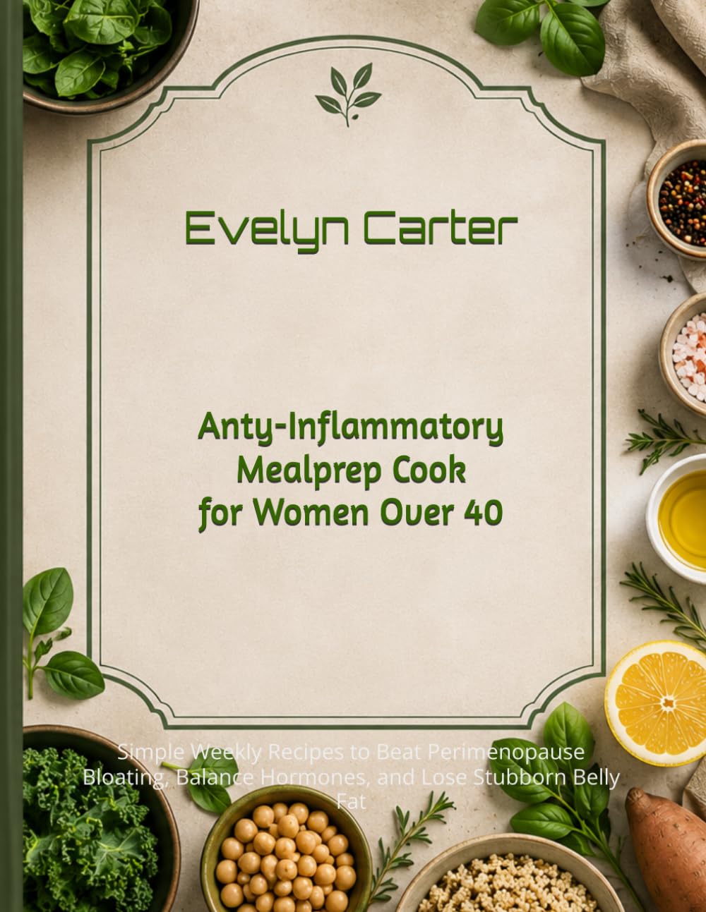Anty-Inflammatory Mealprep Cook for Women Over 40: Simple Weekly Recipes to Beat Perimenopause Bloating, Balance Hormones, and Lose Stubborn Belly Fat