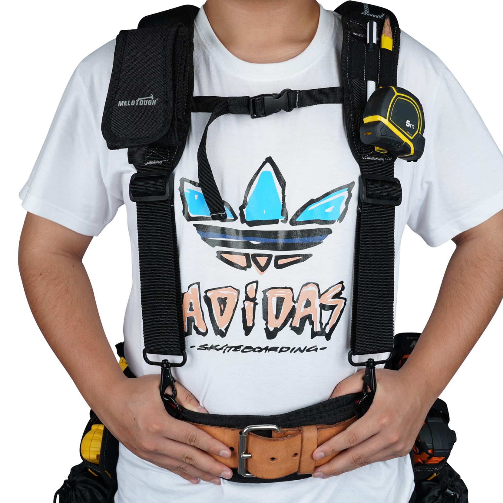Amazon.com: MELOTOUGH Work Belt Suspender Tool Belt Suspenders Bag