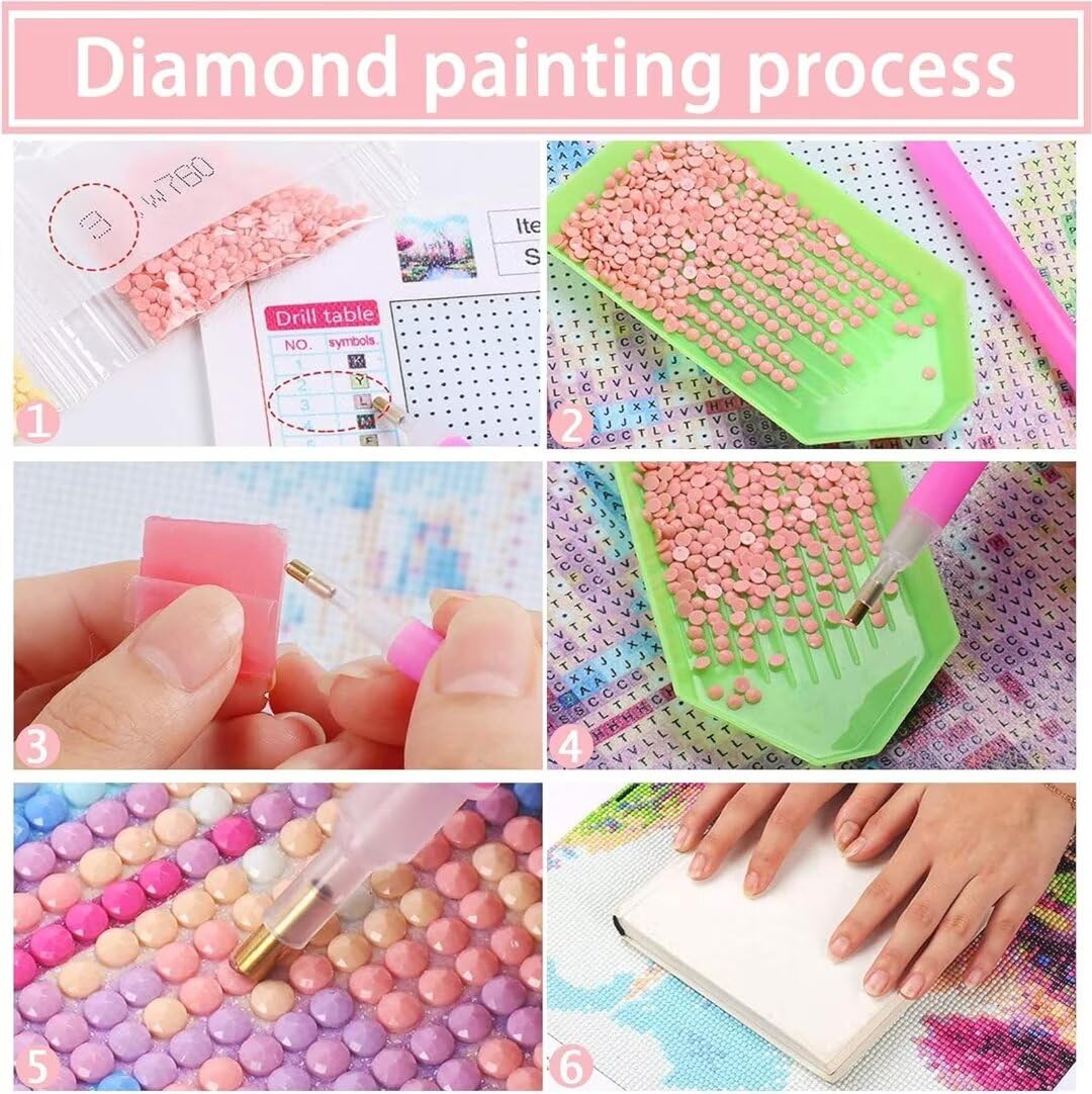 Diamond Painting Personalizzato, Kit Completo Pittura Diamante Foto Personalizzata, 5D Diamond Painting Con Foto Idea Regalo per la Decorazione di Arte Domestica, Diamante Quadrato/Rotondo 70x90cm R43