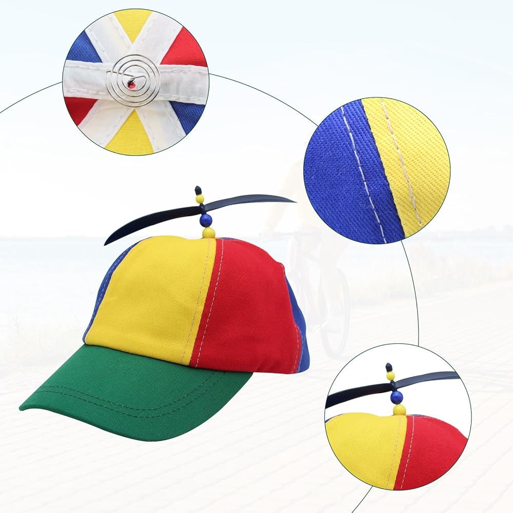 Cappello Con Elica Rotante - Berretto Regolabile Per Adulti E Bambini, Divertente Per Feste - Foto 7