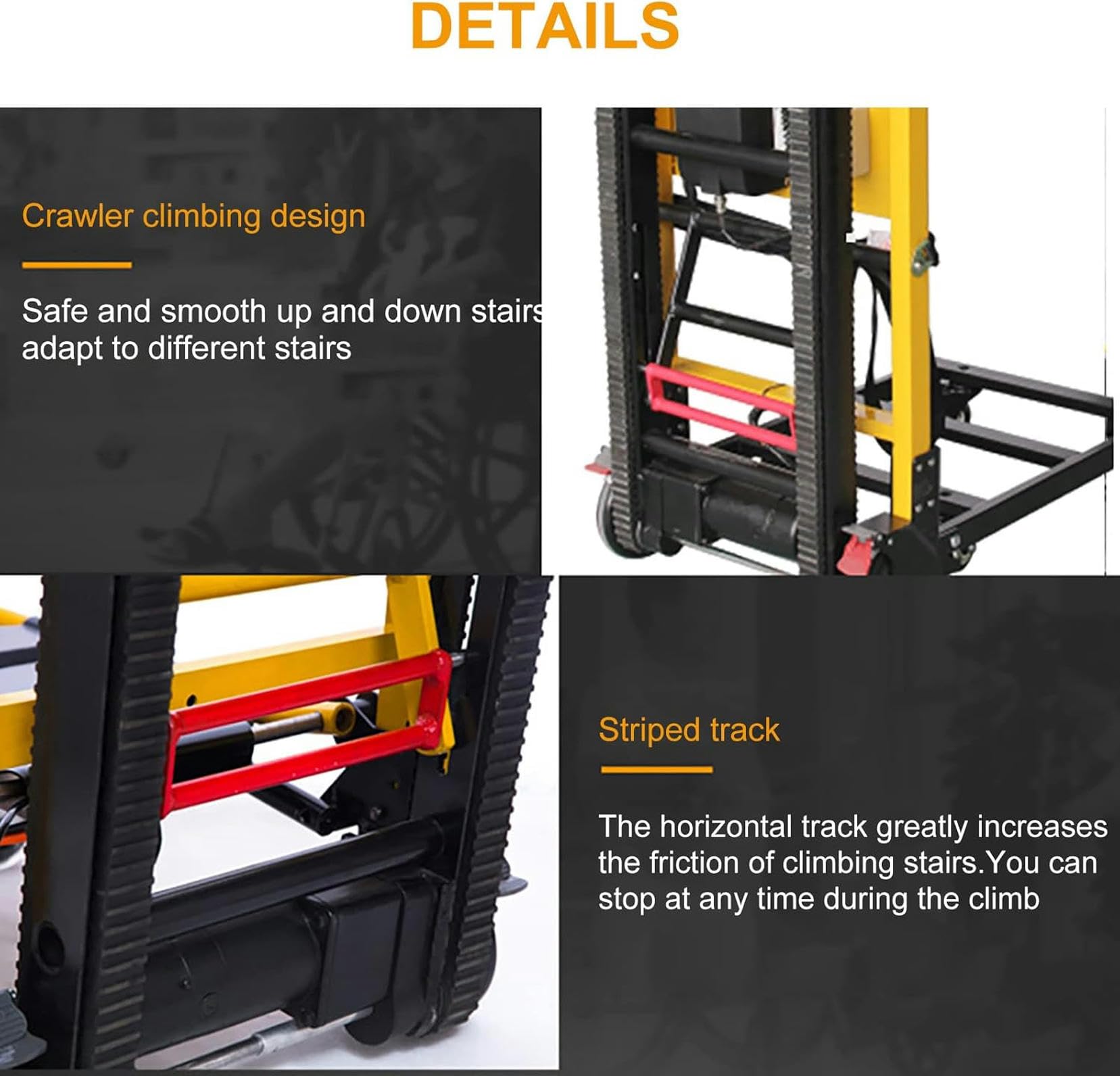 Carrello montascale Elettrico Carrello Elettrico Pieghevole e Carrello 200 kg, Carrello saliscale, sali/scendi Facilmente dalle Scale, Batteria Rimovibile~/
