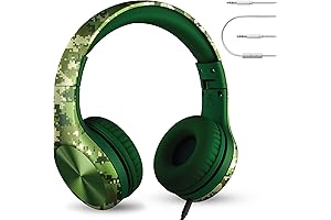 LilGadgets Camo Kids Headphones with SharePort Over-Ear Headset